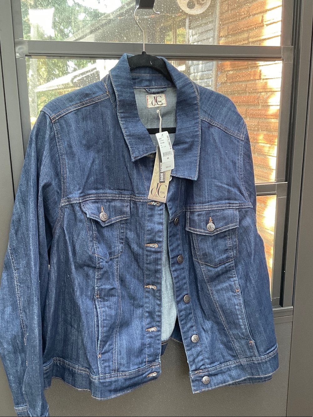 Dark Blue Denim Jacket - Classic Trucker Style